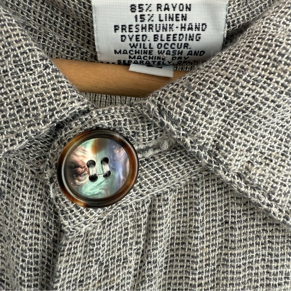 CP Shades Sleeveless Collared Button Tunic Shirt Top Sz L - Picture 4 of 5